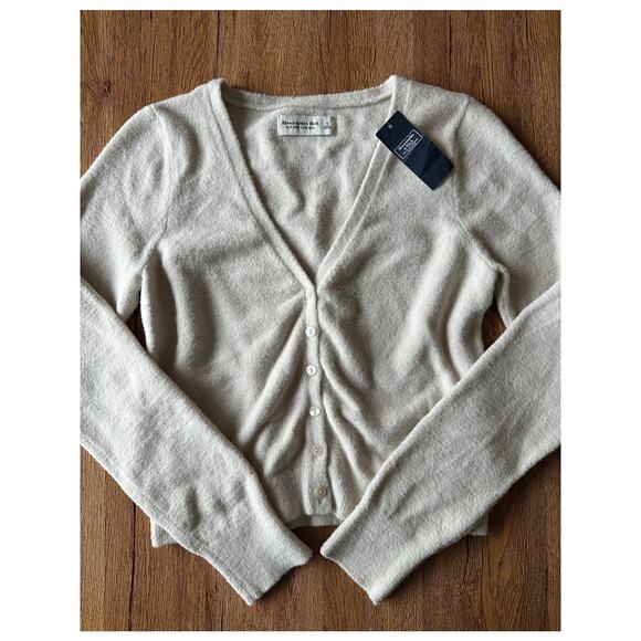 Abercrombie & Fitch Cream Soft A&F Collection Cardigan Size Small - Picture 1 of 7